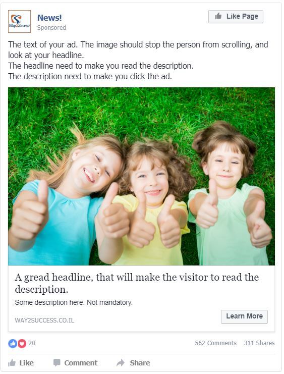 facebook ad size - feed